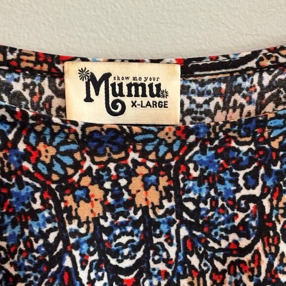Show Me Your Mumu Multi-Color Long Sleeve Tunic Top - size XL - Picture 3 of 5